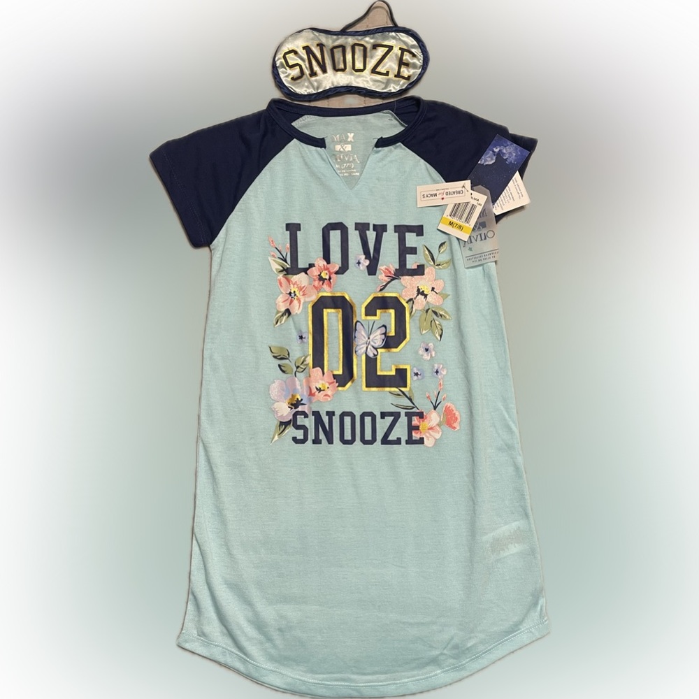 Max & Olivia Turquoise Floral Sleep Shirt (Kids)